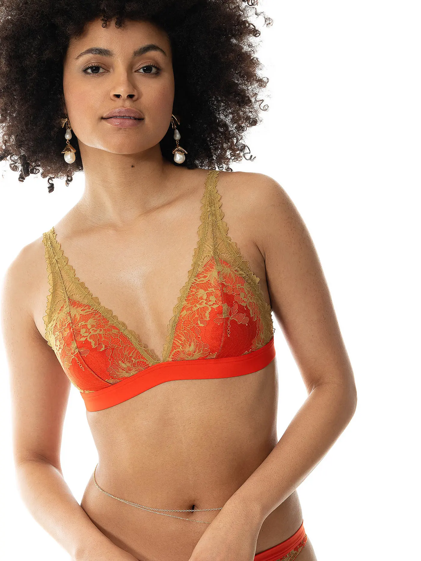 MEY | Triangel BH carnelian orange | 
